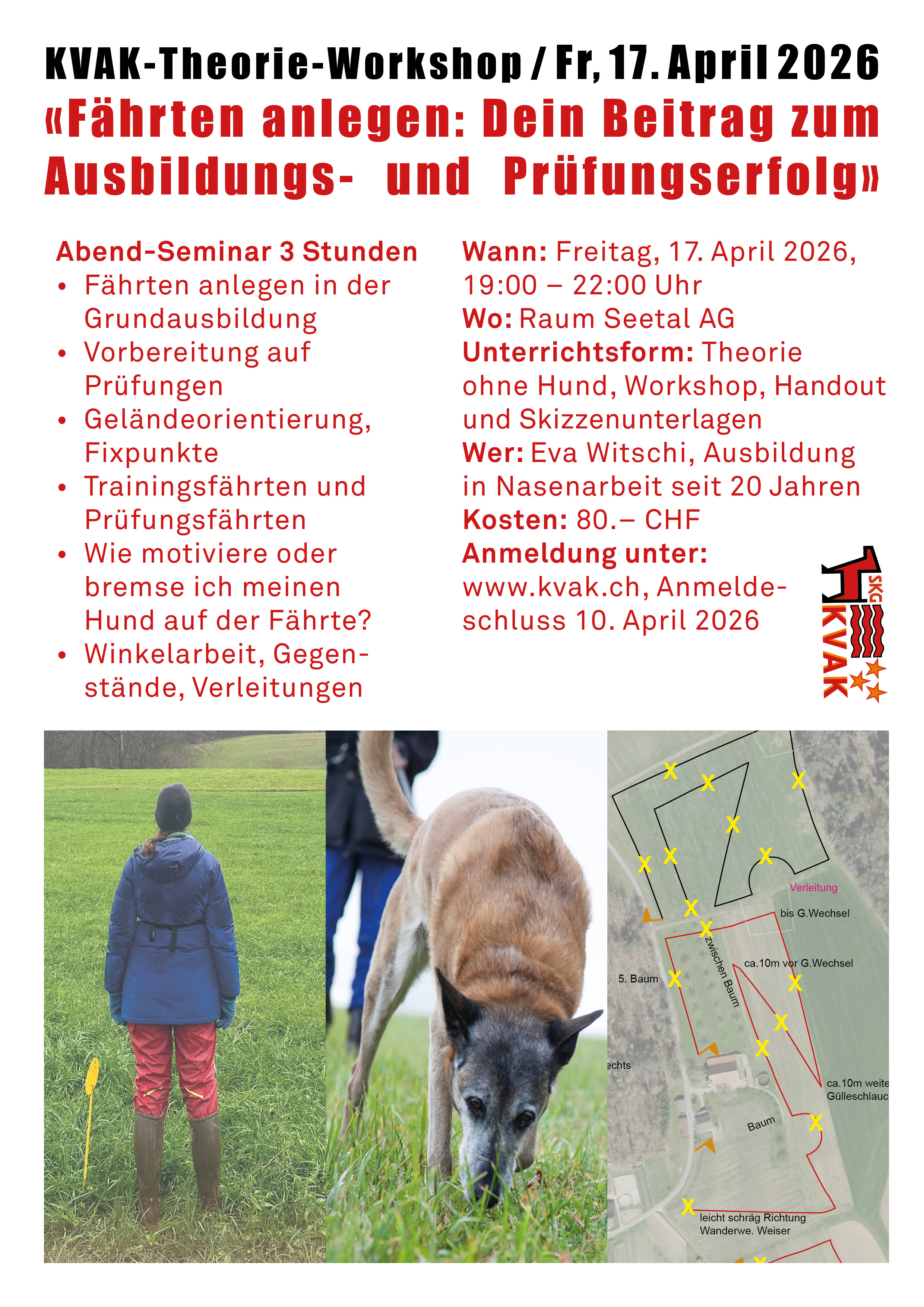 «Fährten anlegen: Dein Beitrag zum Ausbildungs- und Prüfungserfolg» mit Eva Witschi